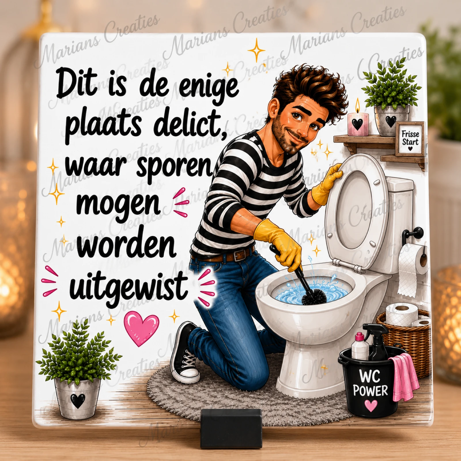 Tegeltjes met leuke tekst